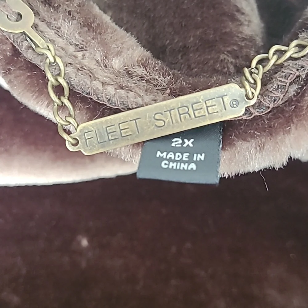 Vintage NWT Fleet Street women's hooded faux fur shearling coat 2X, new - Picture 15 of 16
